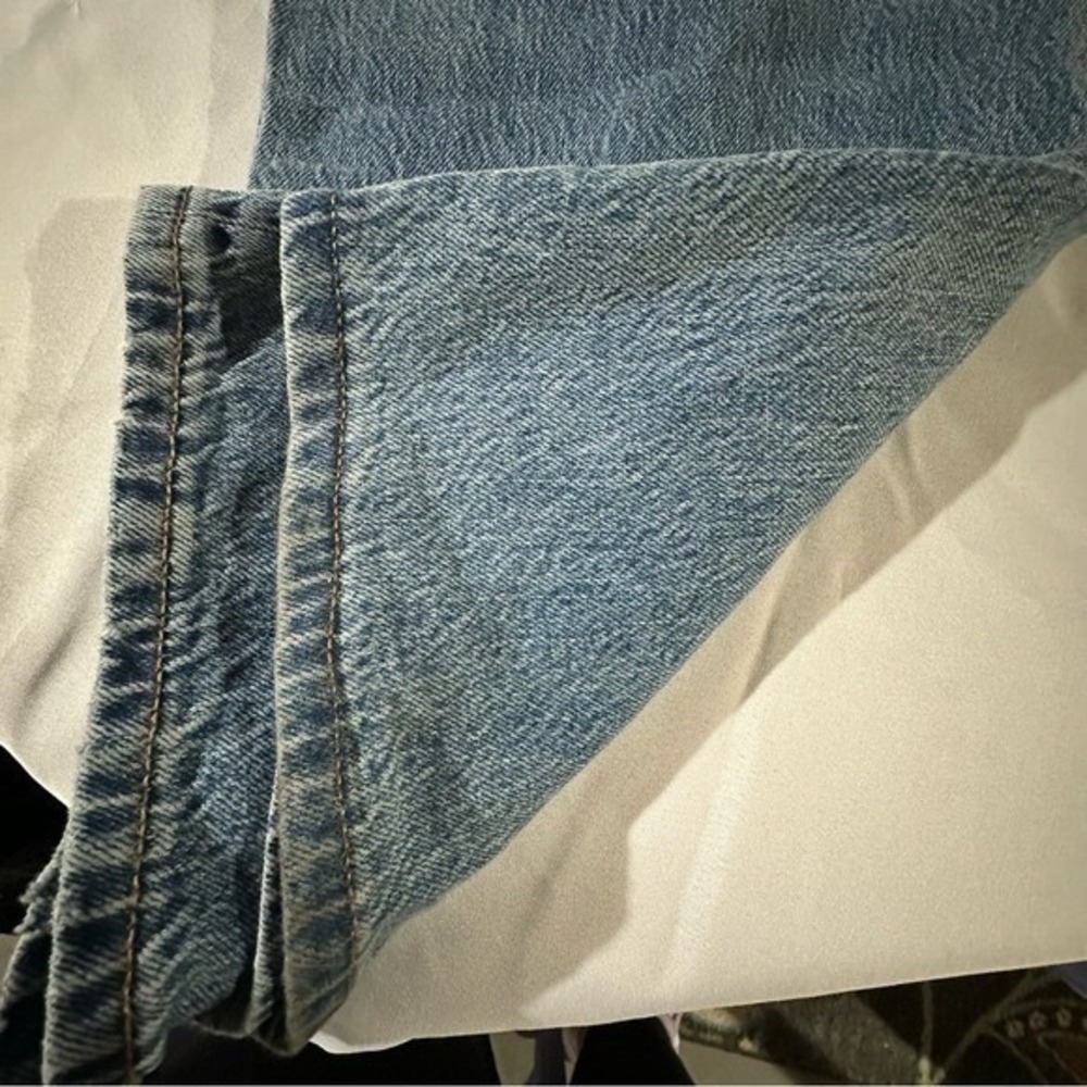 Aeropostale High Rise Baggy Distressed Jeans Blue 14 Reg 100% Cotton - Picture 11 of 14
